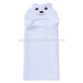 Tamanho 0-24M Urso Com Capuz Toalha Turca Em Branco, Extra-absorvente, Respirável, leve e Secagem Rápida